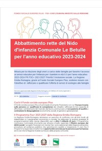 Abbattimento Rette Del Nido D Infanzia Comunale Le Betulle Per L Anno